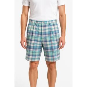 NWT Brooks Brothers Shorts‎ Mens 40 Plaid Vintage 60s Pleat Front Cotton USA